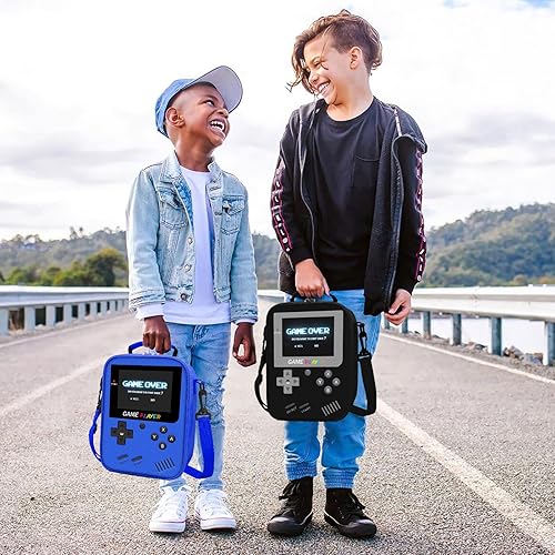 Miniatura 7 de Lonchera para niños para la escuela, bolsa de almuerzo para niños jugadores para niños y niñas, lonchera aislada para videojuegos impermeable a