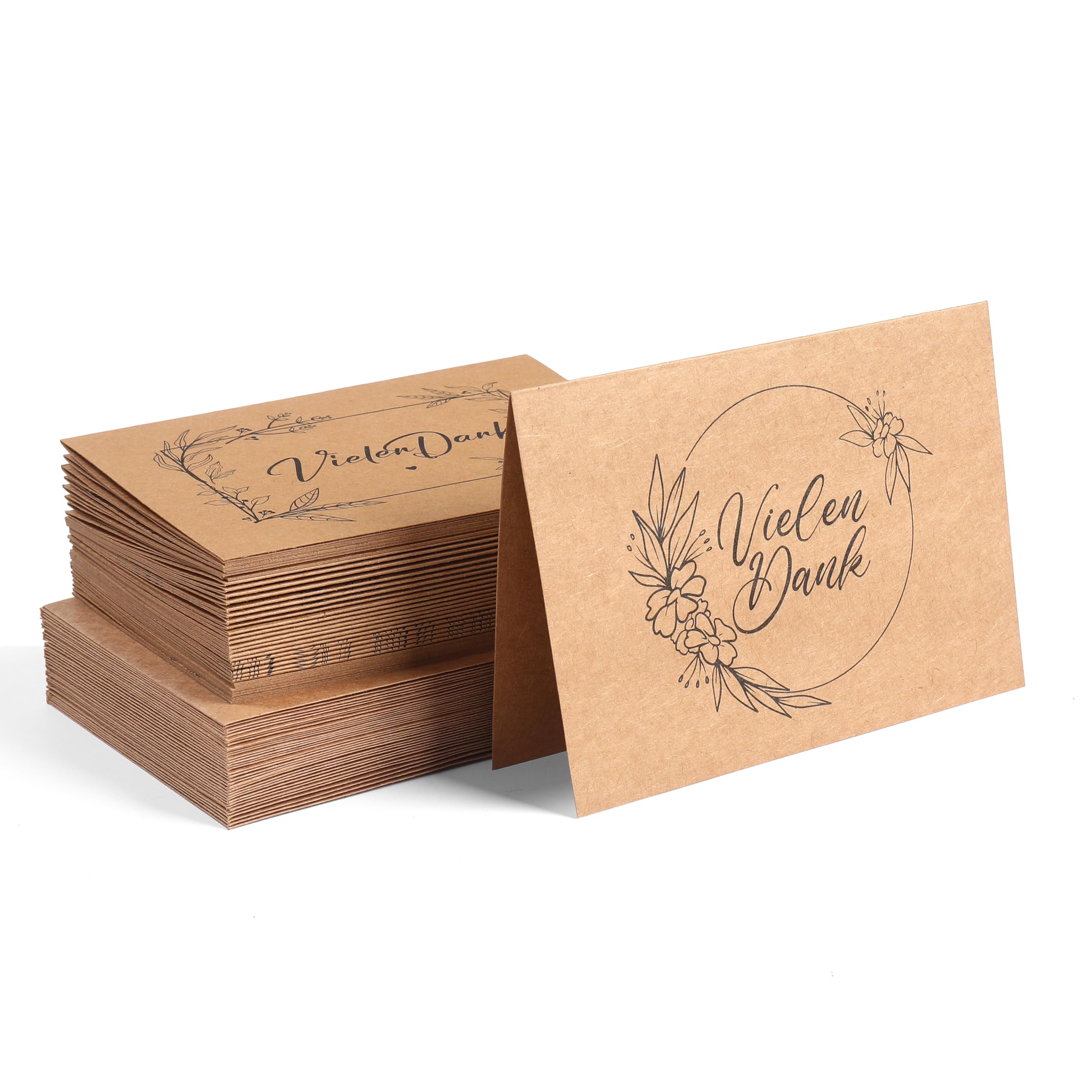 Lot De 6 Cartes De Remerciement A6 Avec Enveloppe Naturelle