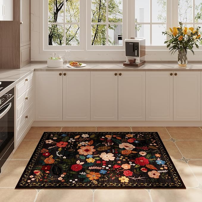 Tapete de Entrada Rugcomf 2x3 pies Boho Antideslizante Lavable miniatura 4