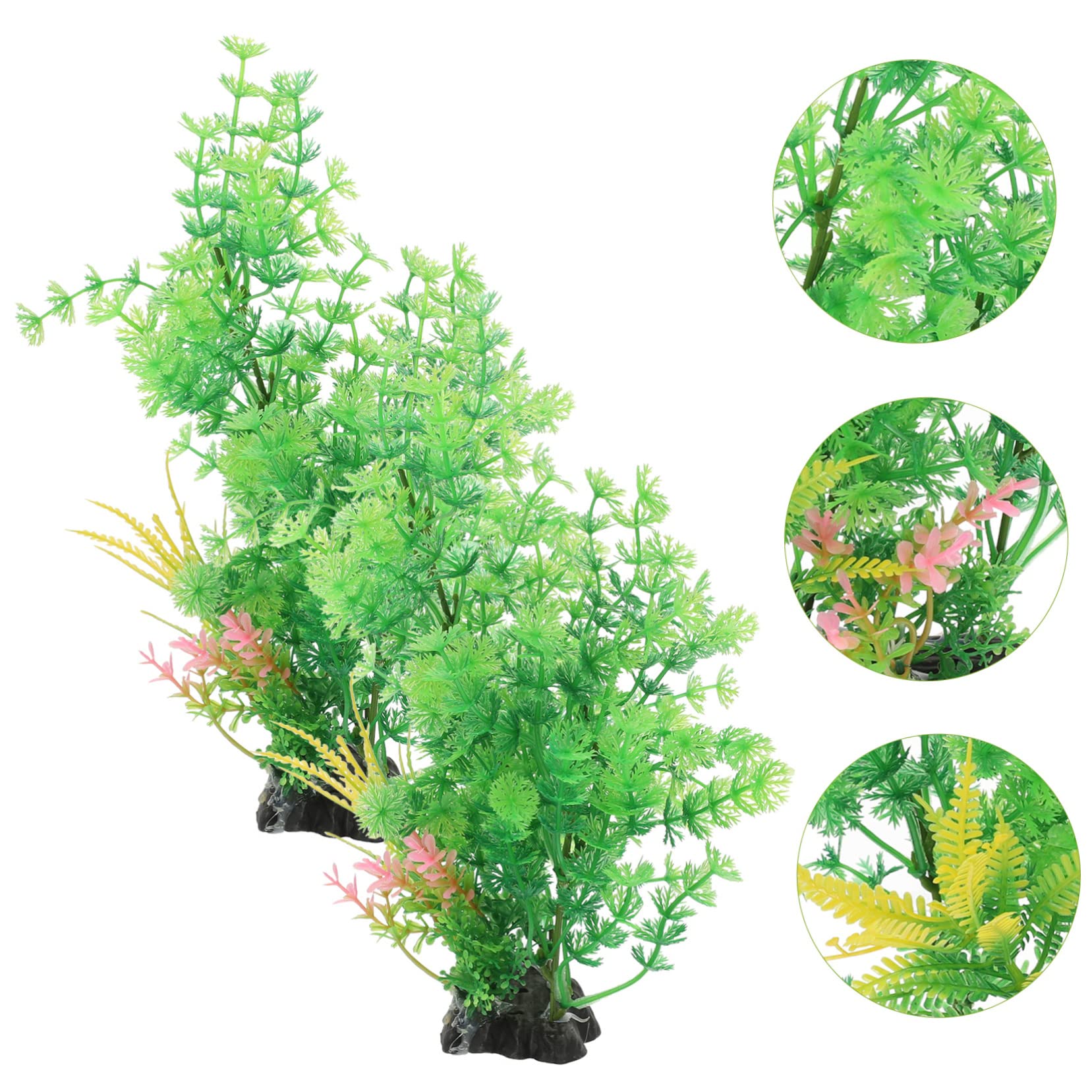 Sosoport 4 Sätze Aquarienlandschaft Kunstpflanze Zarte Aquarienpflanze Aquariumzubehör Aquariumdekor Gefälschte Haushaltspflanze Desktop-Aquarium- Aquarienanlage Plastik 2 Stück * 4