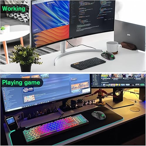 Miniatura 7 de RaceGT Ratón para juegos con cable, ratón óptico USB para computadora con alta precisión ajustable hasta 8000 DPI, mouse USB ergonómico para