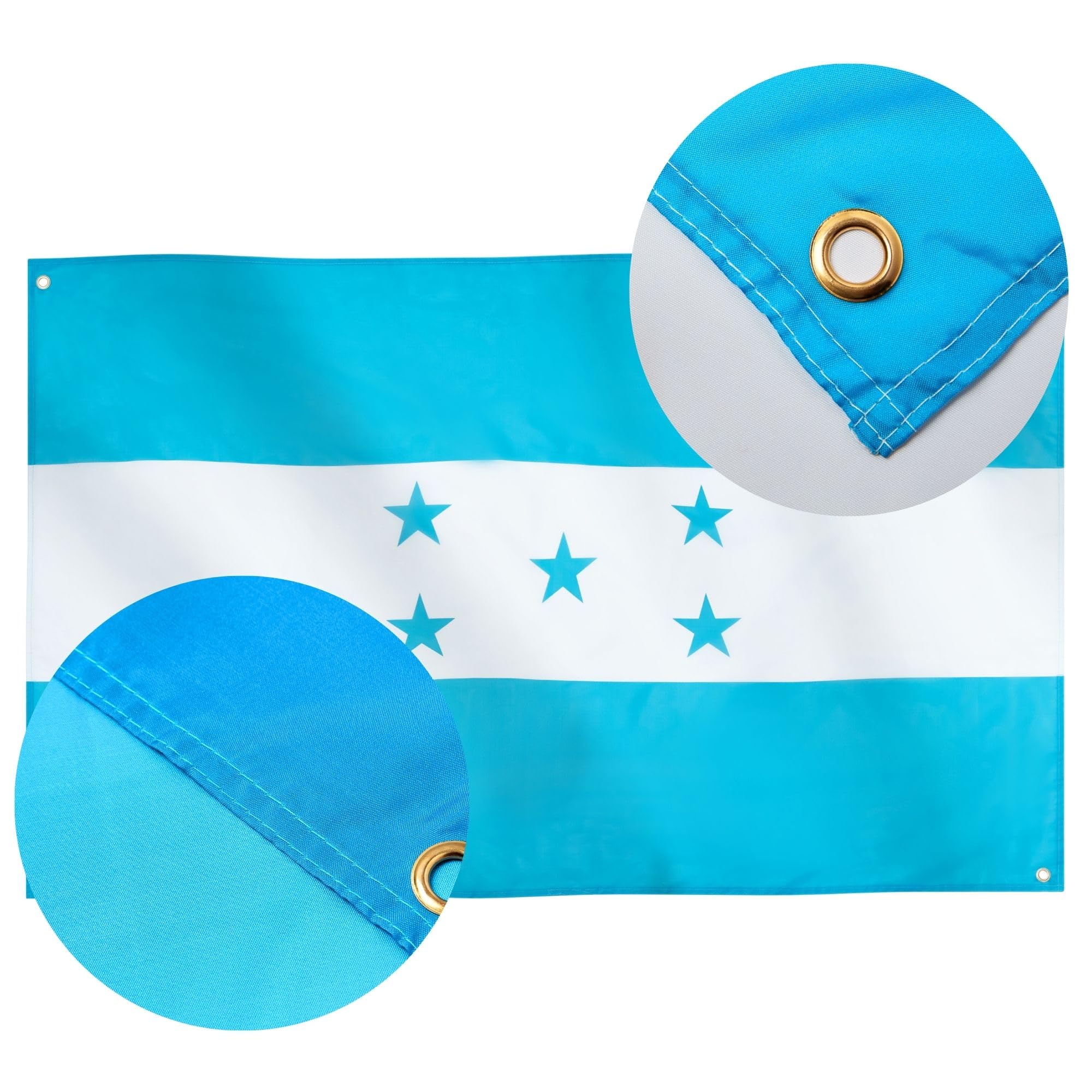 Honduras Nationalflagge – 1,8 X 3 M – Wetterfest, Doppelt Genäht – Mit Messingösen, 100% Polyester