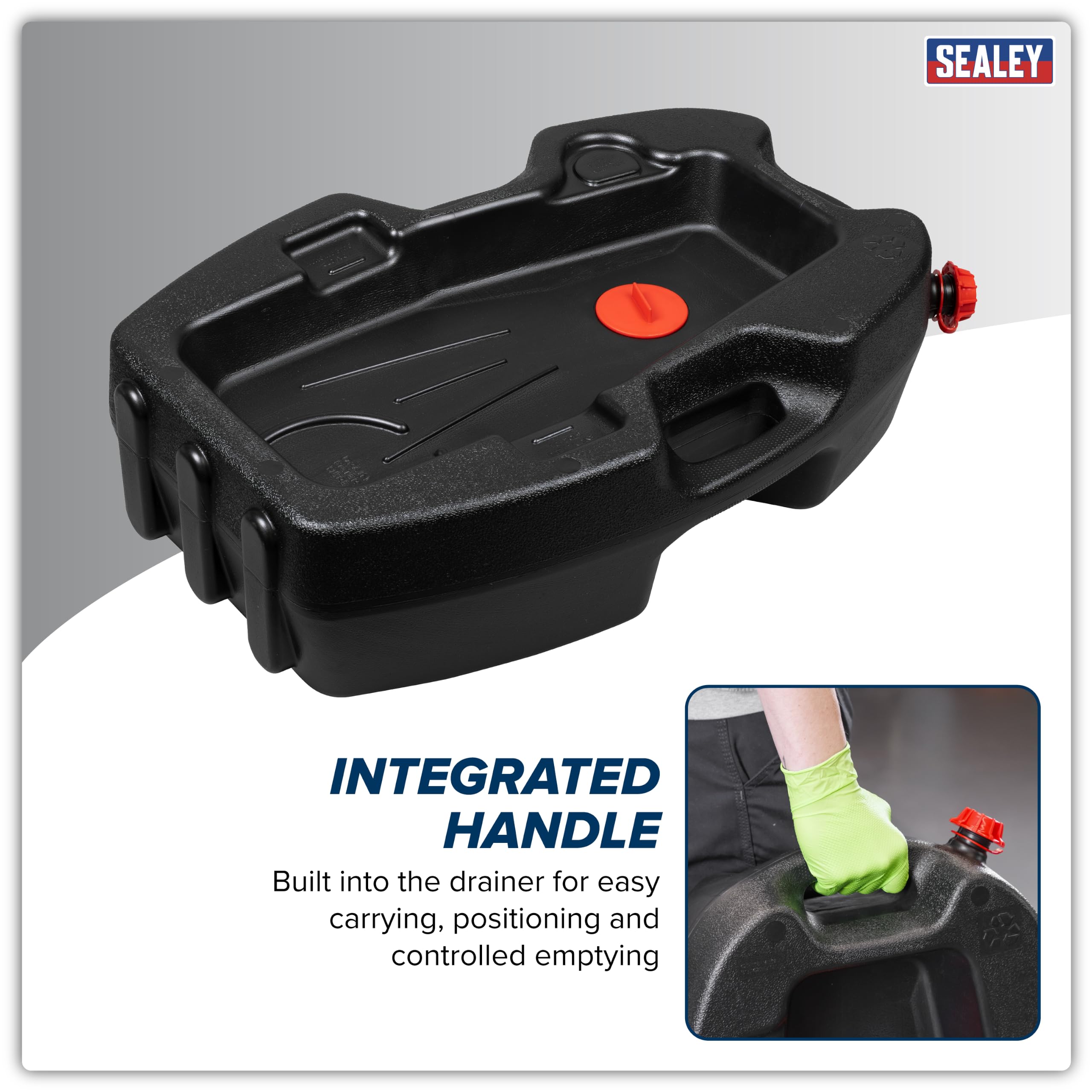 Sealey DRP46 - Scolapiatti Portatile per Olio, 25 l