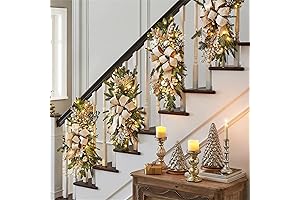 24 in Christmas Teardrop Swags Prelit for Stairway Decor