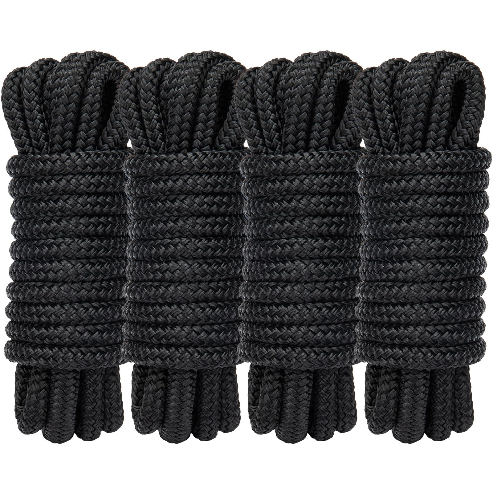 PropelTech 4 Pack 3/8" x 15’ Boat Dock Lines