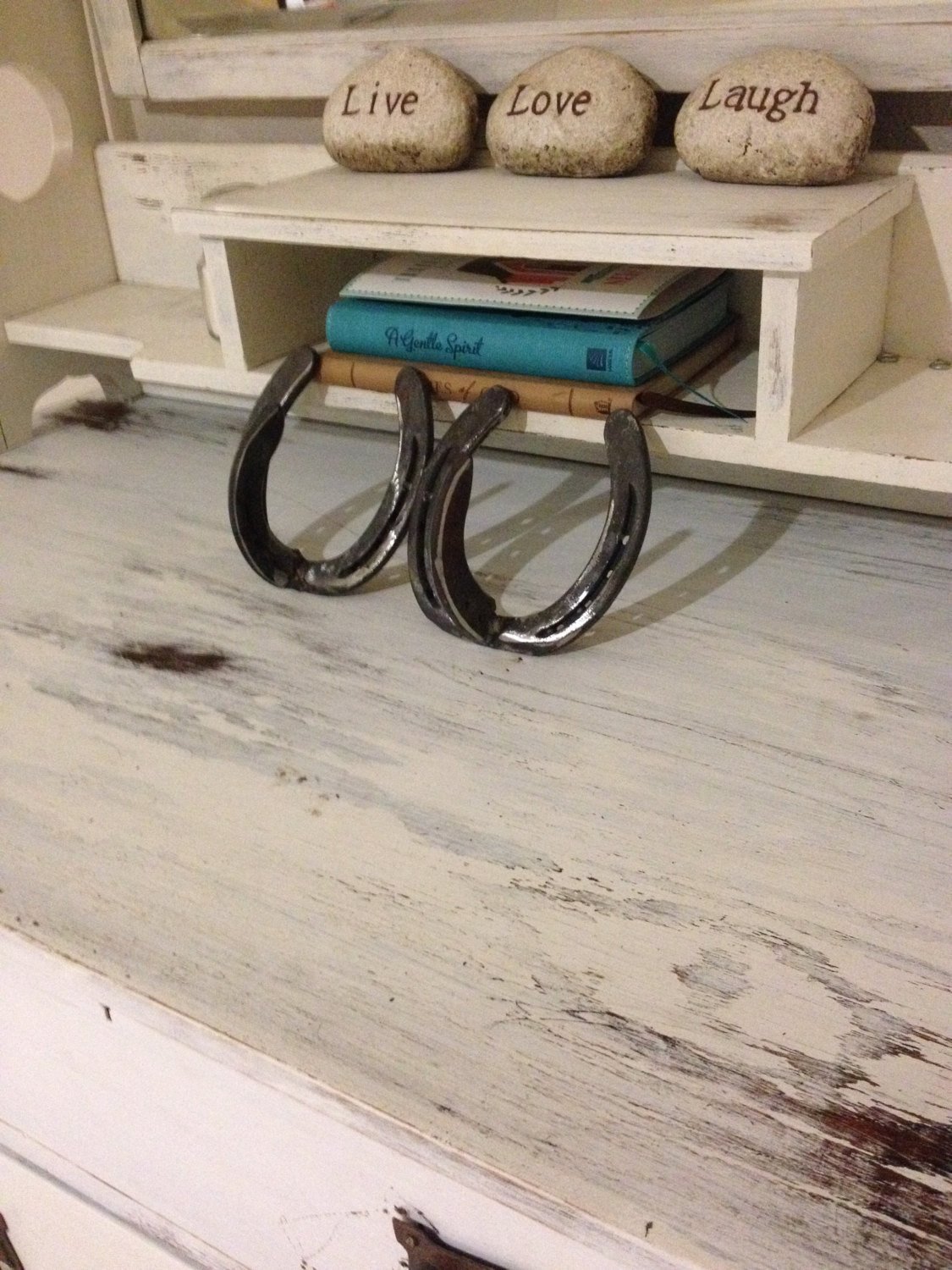 The Heritage Forge Rustic Horseshoe Towel Hooks for Bathrooms, Key Holder for Wall, Coat Rack Wall Mount - Full Hook Horseshoe Hanger - 2 Hooks