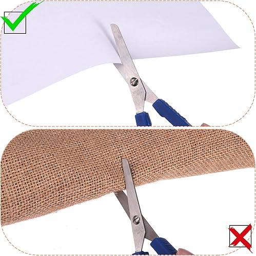 Miniatura 7 de 3 tijeras de bucle, 8 pulgadas, tijeras de seguridad con apertura automática con mango colorido, tijeras de seguridad adaptadas para niños, adultos,