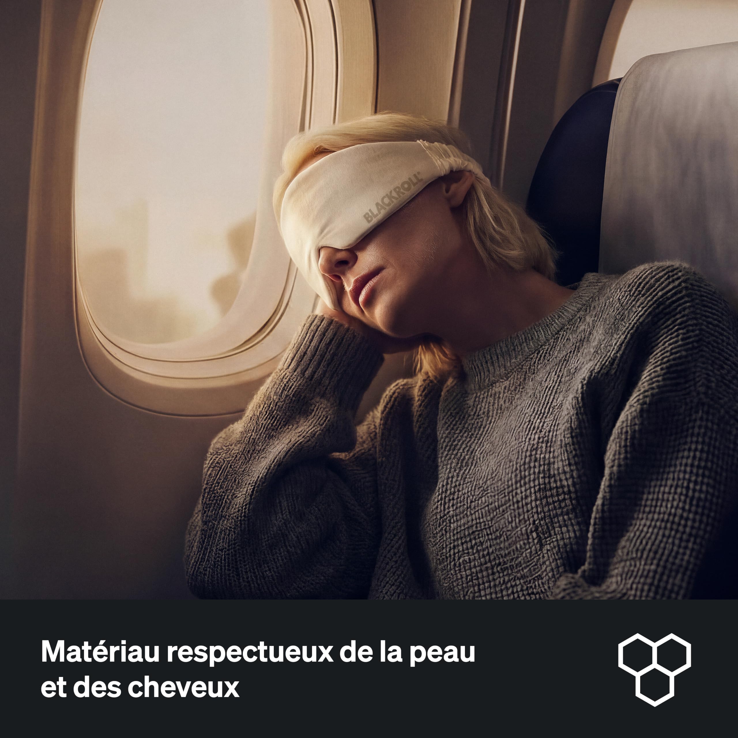 Masque de sommeil en Tencel™ Lyocell et viscose Cellliant avec fermeture , sans pression, extra doux, avec bouchons d'oreilles réutilisables, lavable à 30 °C