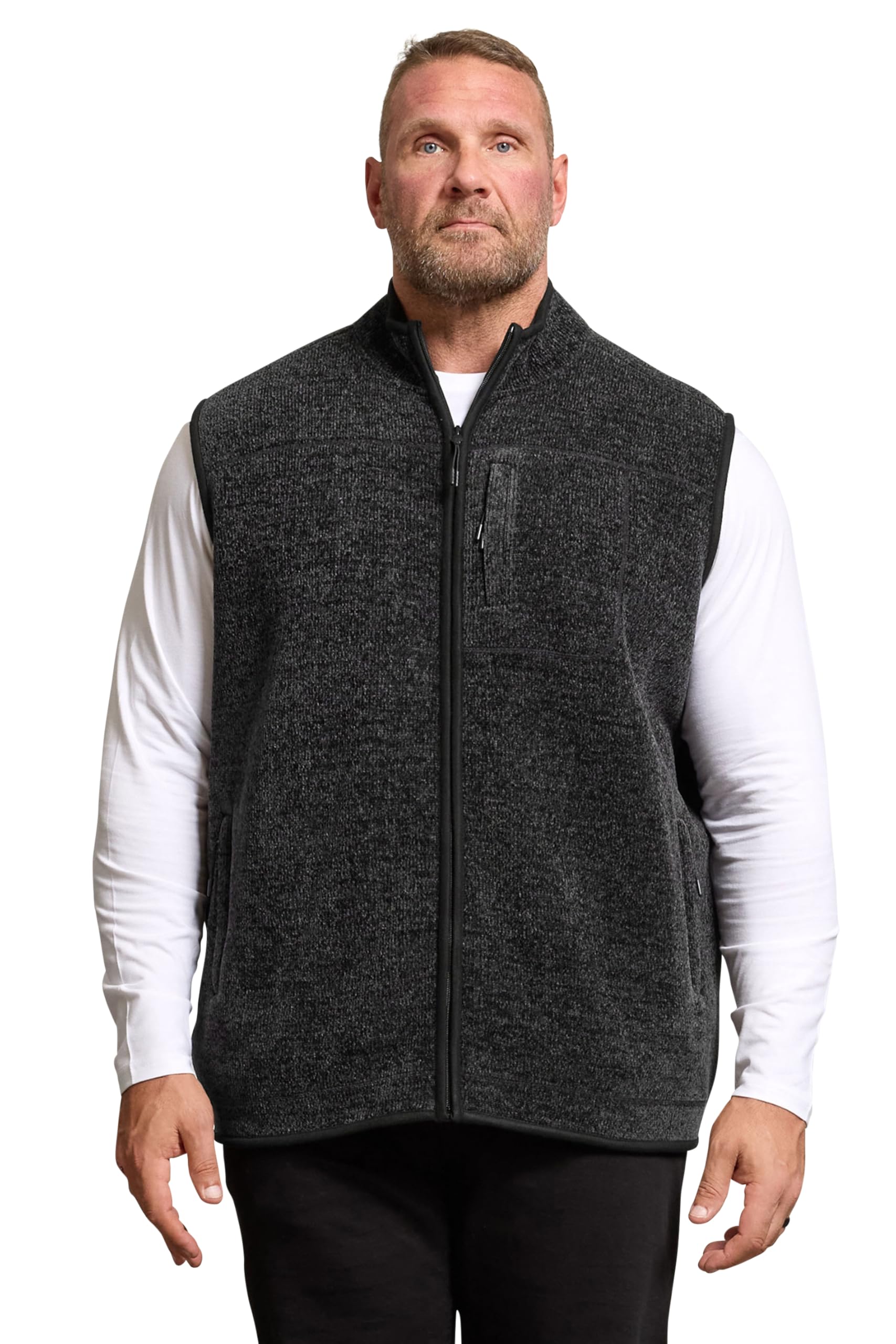 BadRhino Big & Tall Fleece Pocket Gilet - Men's - Plus Size Curve