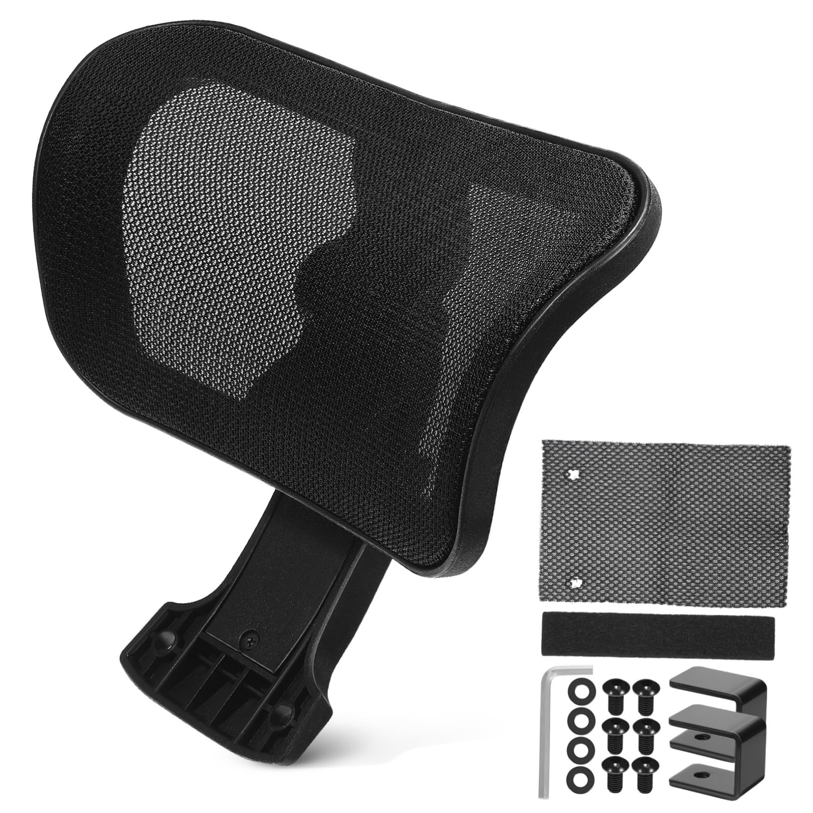 Appui-tête de chaise de bureau contre les douleurs cervicales avec coussin réglable en maille
