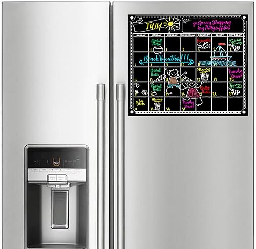 Miniatura 7 de fanse pizarrón Planificador Mensual pizarrón Organizador Agenda, calendario y marcador de gis líquida Set 18" x 14"/Memo Magnético grande para el