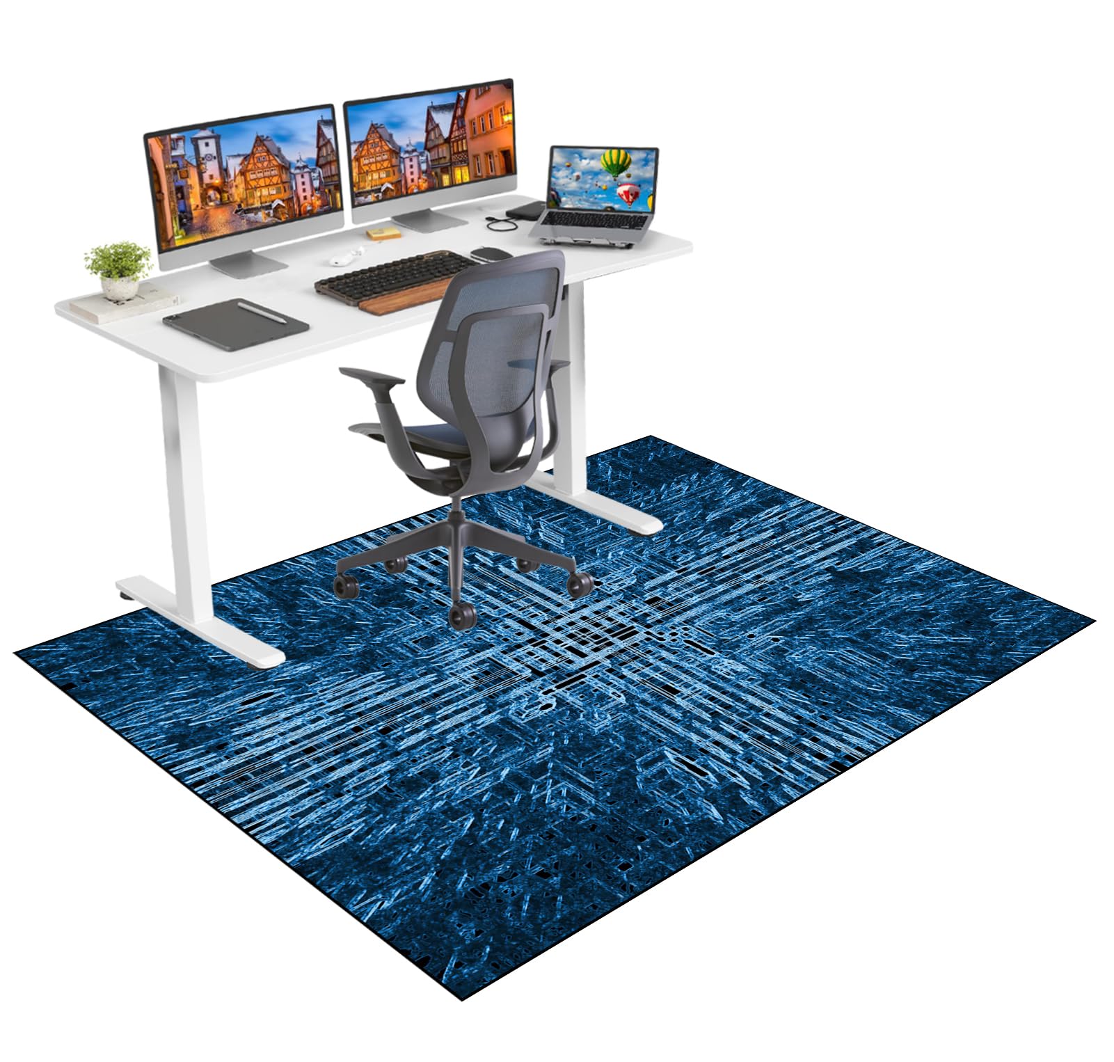 Ruxevnsy Color-2055A Office Chair Mats For Carpet Floor Gaming Desk Chair Mat For Rolling Chair Carpet Protector Chair Mat Hard Floor Protector Mat For Office Chair Large Computer Floor Mat For Gaming Chair 140 X 160 Cm