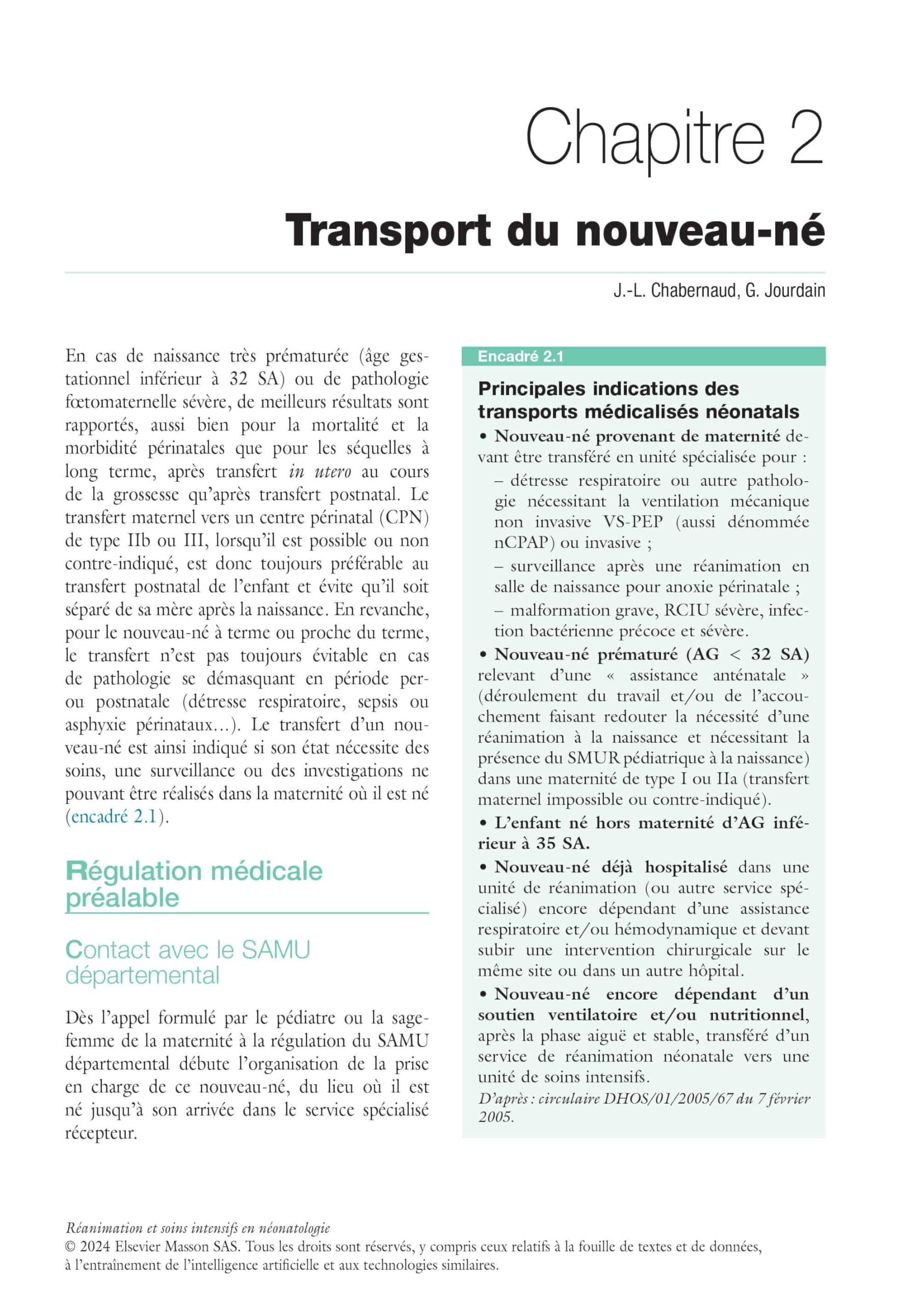 Réanimation et soins intensifs en néonatologie