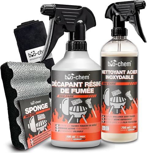 Kit de nettoyage 4 produits pour barbecue et inox Bio-Chem