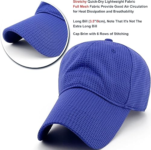 Miniatura 3 de Loneshark Oversize XXL - Gorras de béisbol transpirables de malla completa para hombre, de secado rápido, para deportes al aire libre, golf