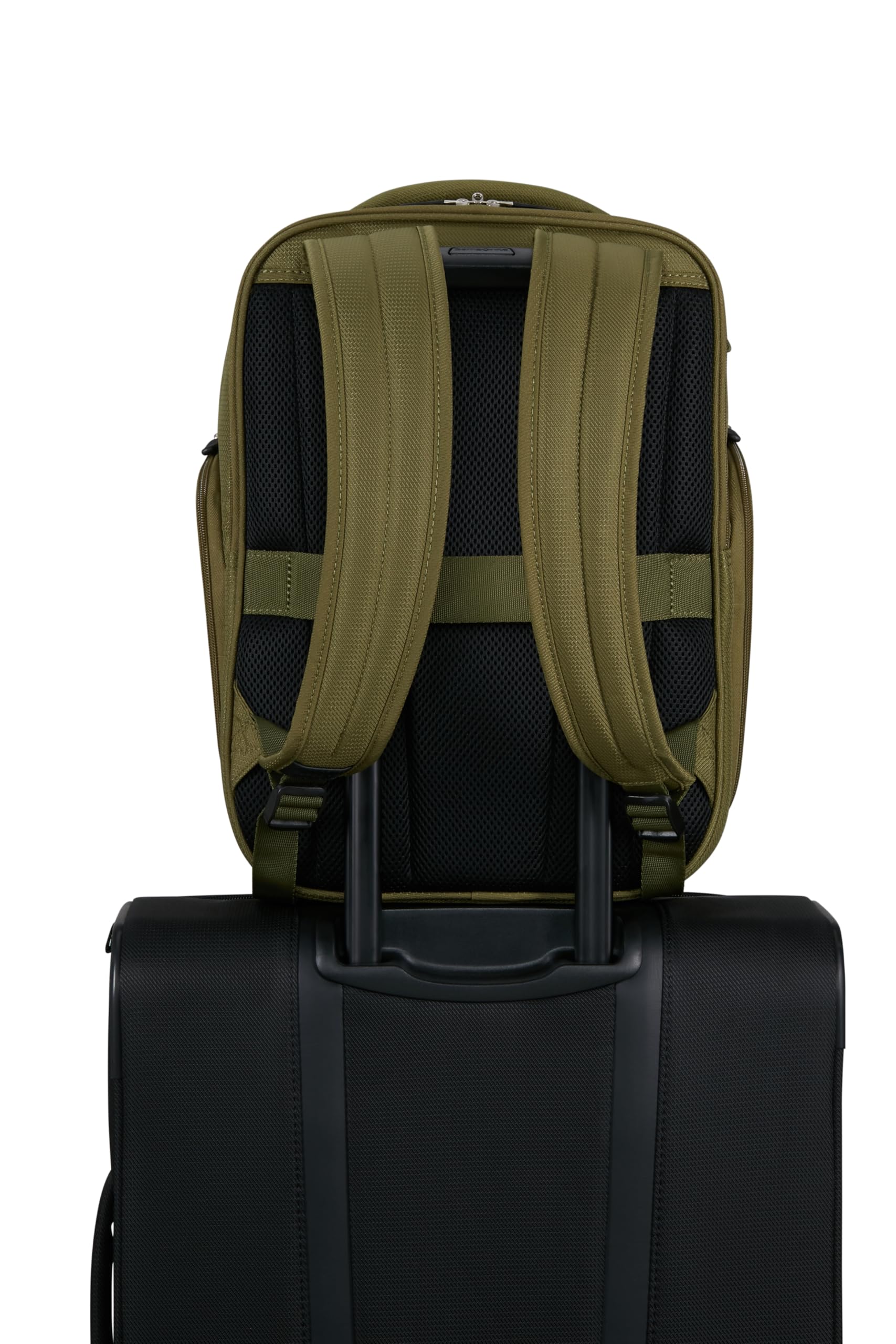 Samsonite Spark SNG Eco - Mochila de Cabina 40x30x20 cm - Equipaje de Mano para Ryanair, Wizz Air & Vueling, Bolsa Bajo Asiento con Compartimento Portátil 15.6", 26 L, 0.80 KG, Verde (Olive)