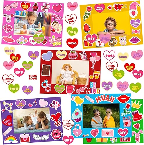 Miniatura 4 de IMISHM Marco de fotos para el día de San Valentín para niños manualidades para el día de San Valentín manualidades para niños marcos de fotos de