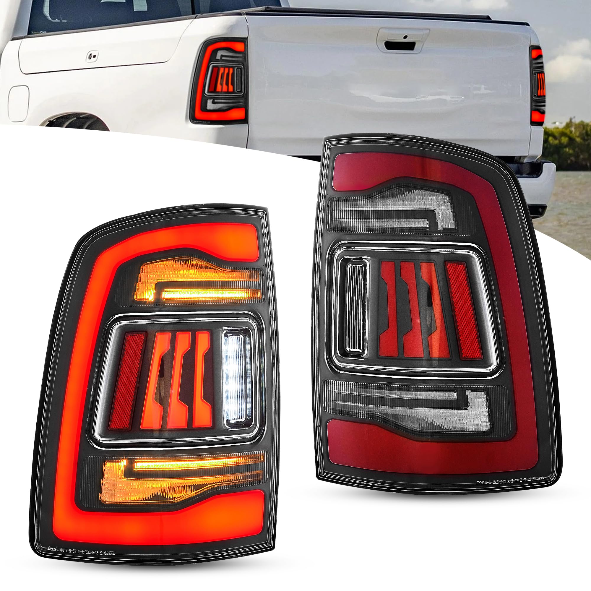 VLAND tylne światła LED do Ram 1500 Halogen 2019-2024 [Nie nadaje się do diod LED], 1 para