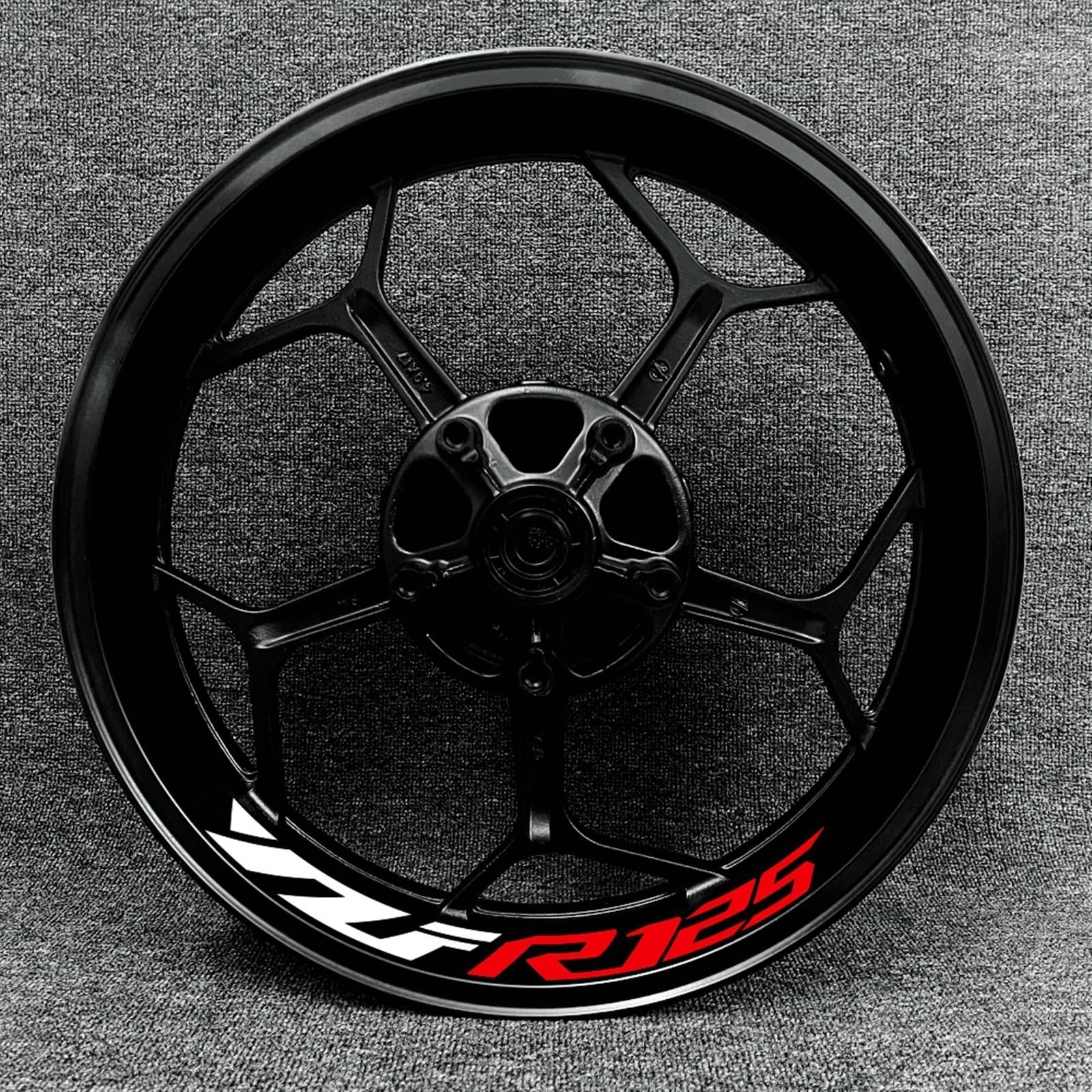 Accessories Motorcycle Reflective Rim Edge Emblem Stripes Wheel Stickers Decals for Yamaha YZF R125 Decorative(Color26)
