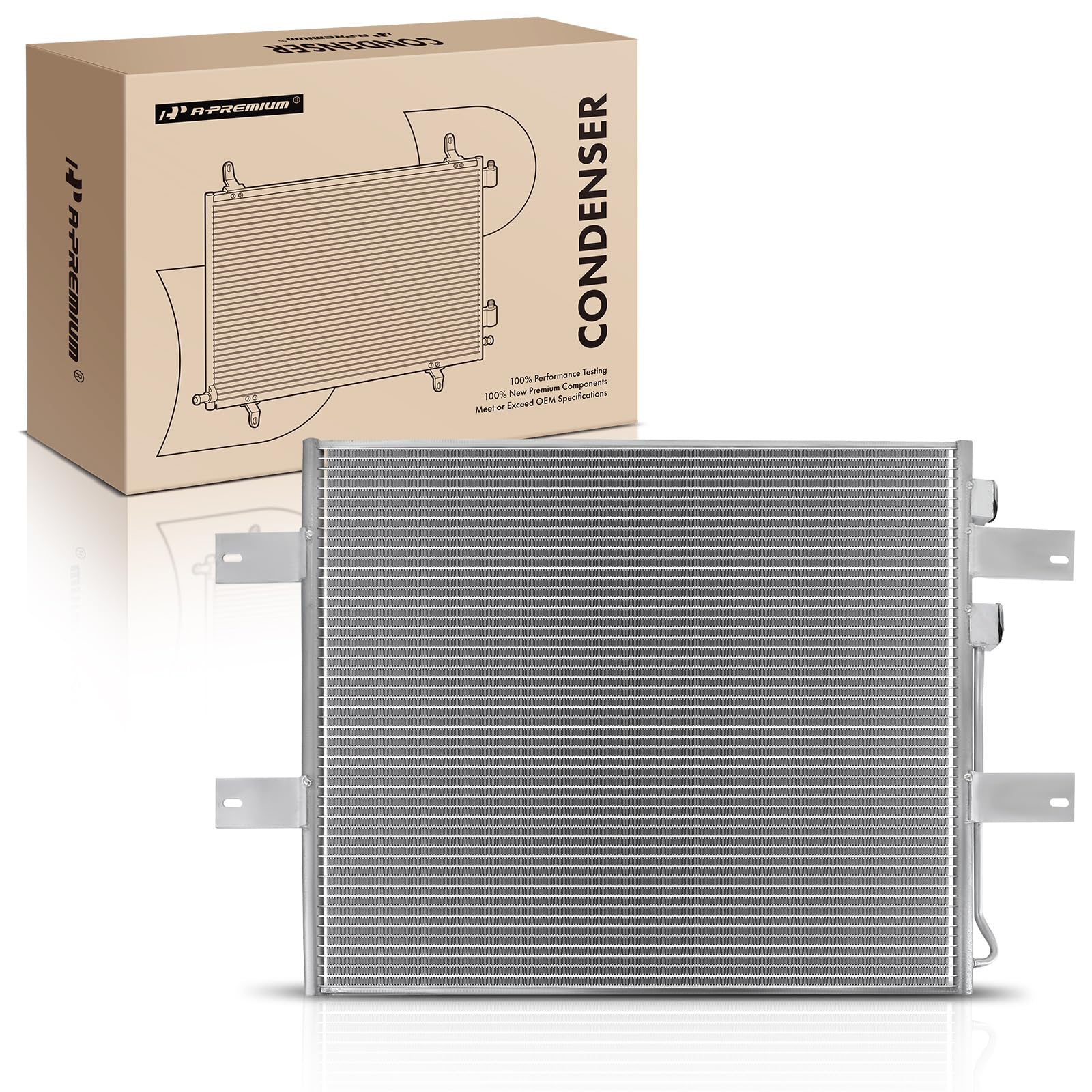 A-Premium Air Conditioning A/C Condenser Compatible with Dodge Ram 2500, Ram 3500, 2007-2009, 5.9L 6.7L Diesel, Replace# 55057095AA, 55056694AA