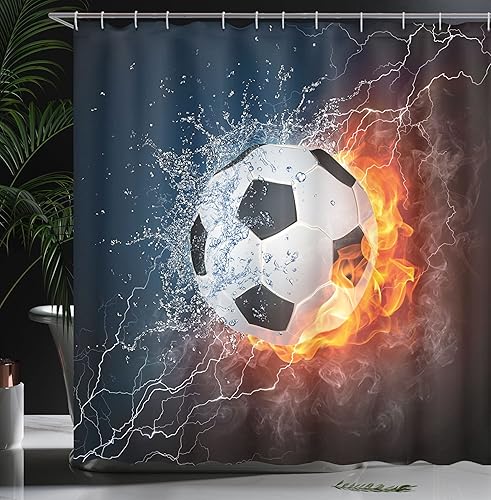 Miniatura 3 de Ambesonne, juego de cortina para regadera de tela de poliéster con ganchos, decoración náutica, piedras, océano, mar, playa