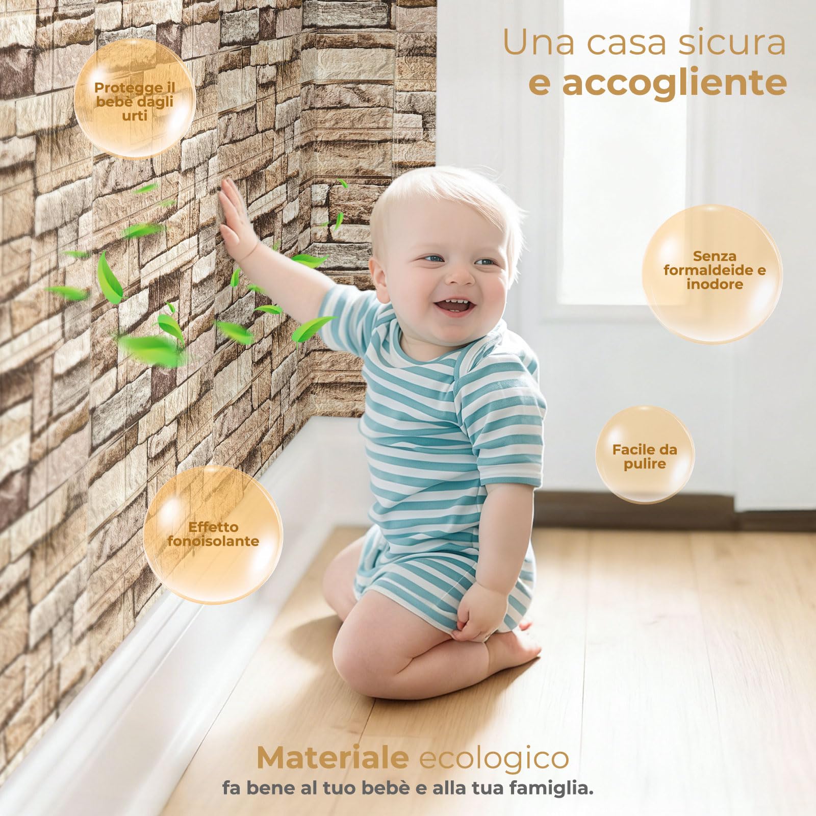 LeapBeast 10PCS 3D Carta da Parati Mattoni,pannelli decorativi 3d per parete,Autoadesiva Wallpaper Brick, Impermeabile Spessore Wallpaper per Cucina Ufficio TV Sfondo (Bianco retrò)