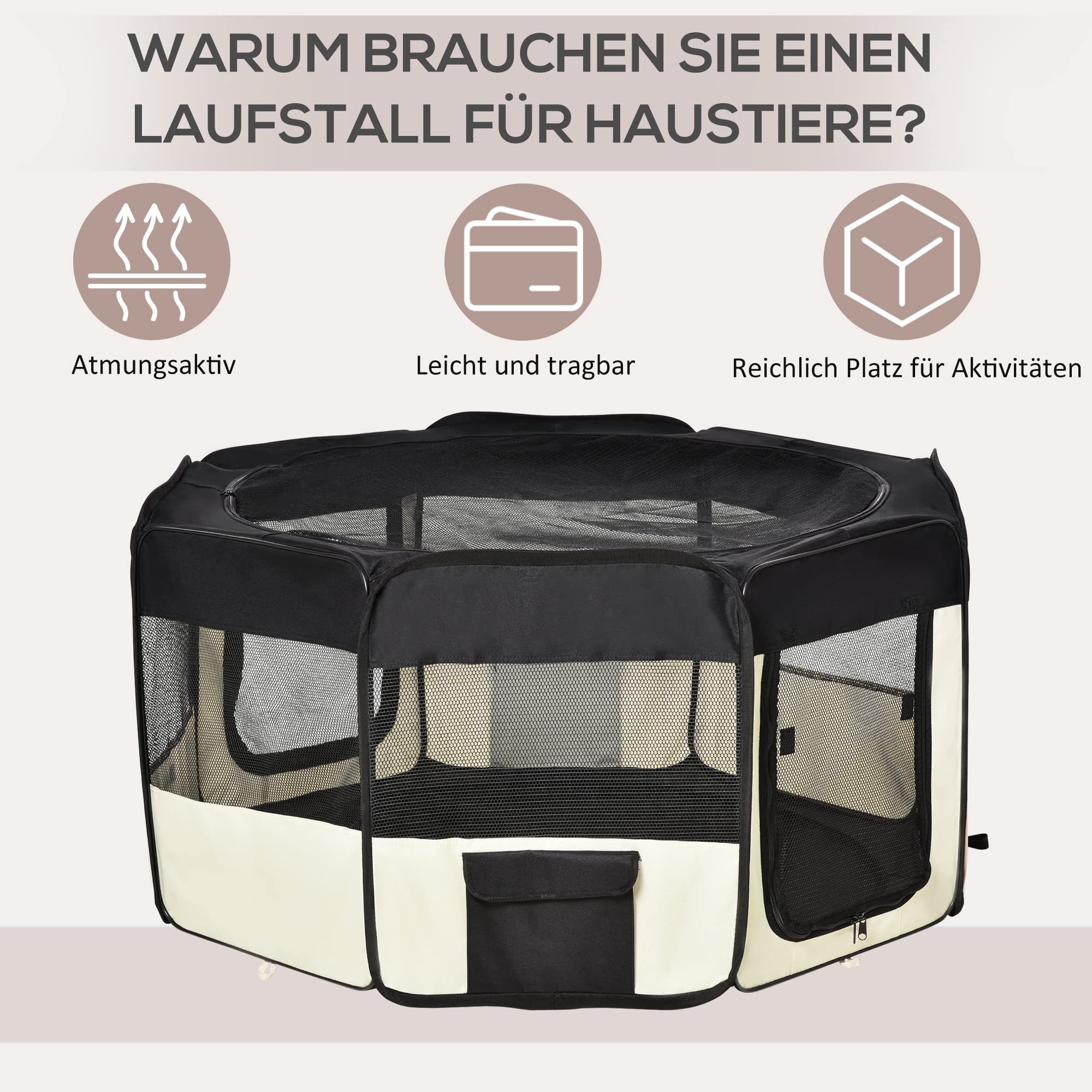 Candala Doe-het-zelf Box Voor Kleine Dieren, Huisdierbox Met Deur Konijnenkooi Caviaskooien Puppy S En Katjes Voor Binnen Of Buiten Draagbare Metalen Draadomheining