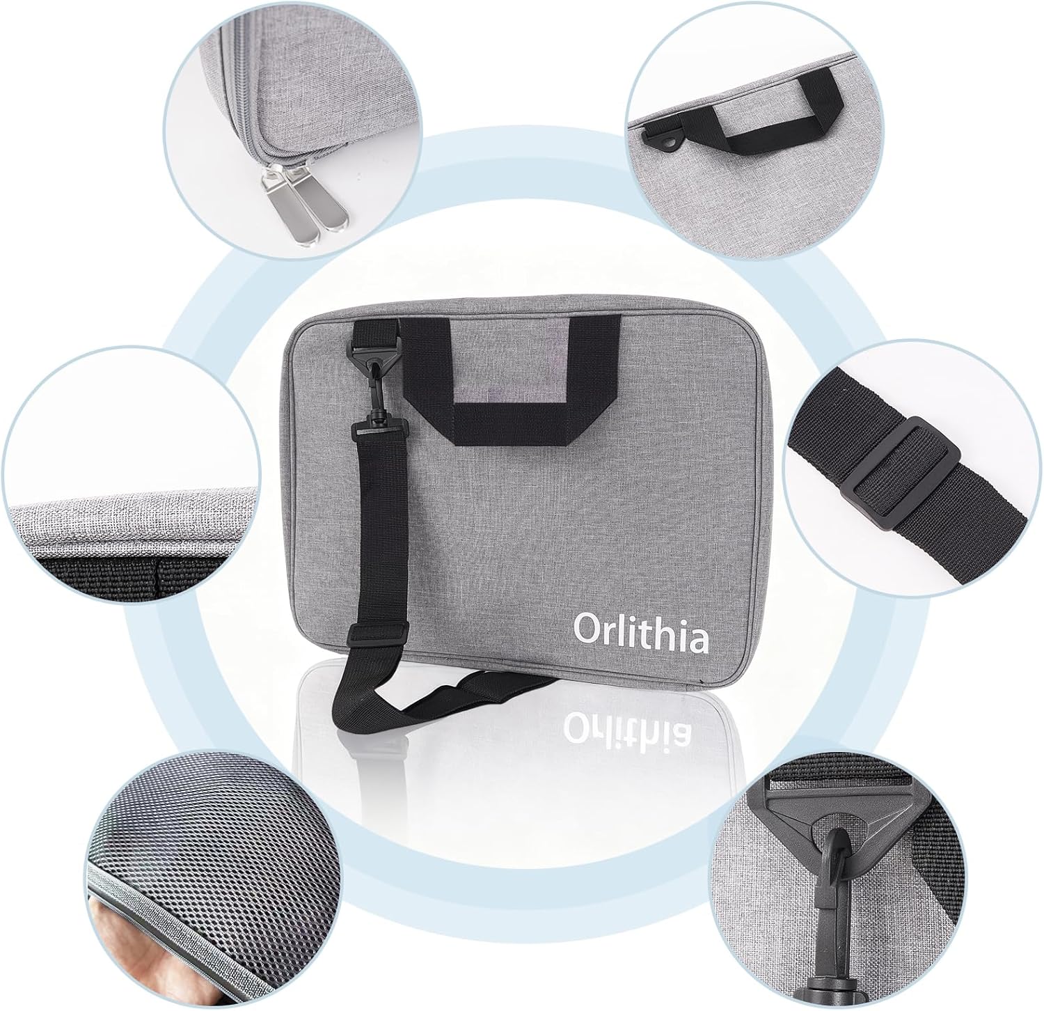 Water Repellent 3-in-1 Laptop Sunshade, Portable Foldable Privacy Visor with Elastic PVC Core, Converts into Shoulder Bag for Outdoor Work, Fits 12-14 Inch Laptops - Cool Silver (Patent Pending)