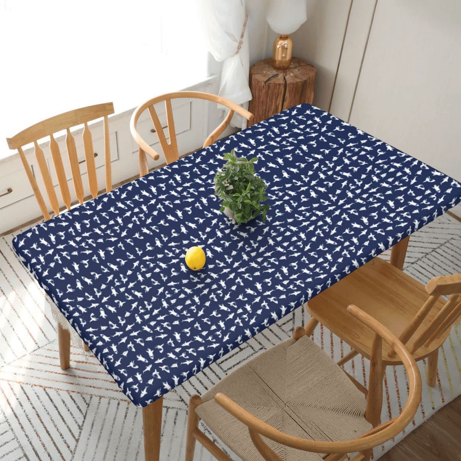 Nappe rectangulaire requin KOOLR élastique 76x152 cm imperméable pour table de jardin et camping
