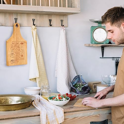 Miniatura 4 de Juego de tablas de cortar con forma de estado de bambú de alta calidad, diseño de mapa de EE. UU., decoración de cocina, herramienta de preparación