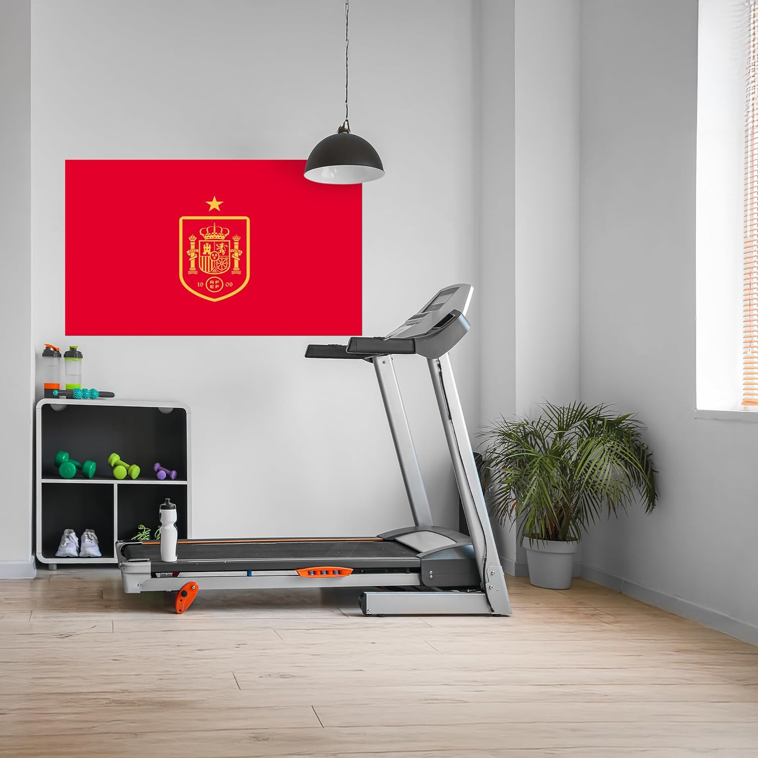 The Royal Spanish Football Federation (RFEF) Vinyl Wall Stickers - Small (65cm (w) x 40cm (h) - Badge Yellow