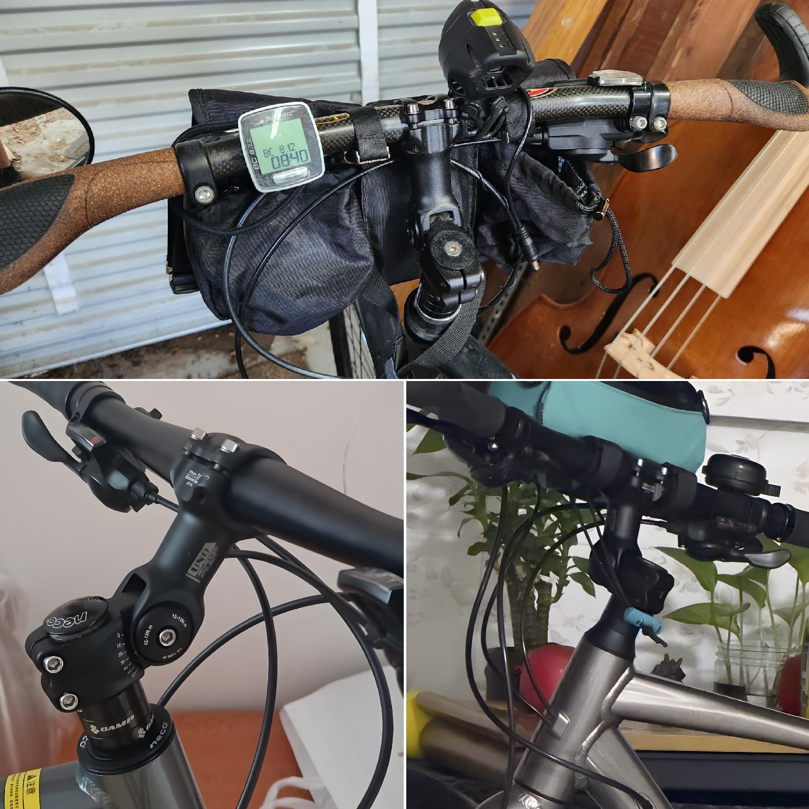 BESNIN Stelo della Bici 0-60 Gradi 25.4mm 90mm 110mm 130mm Stelo Manubrio Bici Regolabile Gambo Manubrio MTB Attacco Manubrio MTB Stelo Bici MTB Manubrio Stelo (0-60° 25,4×110mm)