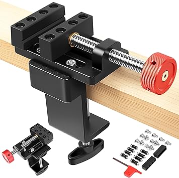 ArtyMaster Mini Drill Press Vise with Rubber Soft Jaws, 0-2.48" Clamping Range Mini Vice Clamp for Crafts, Jewelry Making, Modeling and Repairs, Precision Aluminum Small Vise for Small Projects