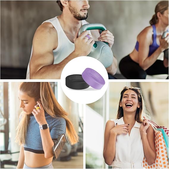 12 Pack Cover for Oura Ring 4, Gen3, Samsung Galaxy Ring, UltraHuman, RingConn Gen 2 Air, 2, 1 Silicone Anti-Slip Wave Texture Anti-Scratch Protector Case for Workout Gym