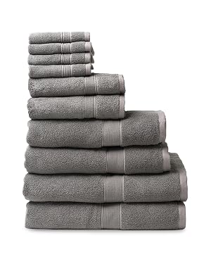Cozy Earth Complete Luxe Bath Bundle - 60 Cotton 40 Viscose from Bamboo - Quick Dry Plush Cotton