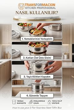 Sefer Tası Paslanmaz Çelik Yemek Kabı 17 cm 2 LİTRE 721367