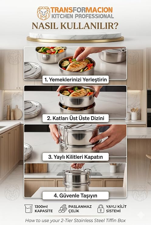 Sefer Tası Paslanmaz Çelik Yemek Kabı 17 cm 2 LİTRE 721367