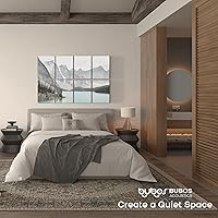 Vista 103 de BUBOS - Paquete de 8 paneles acústicos artísticos y autoadhesivos de insonorización, 48 x 32 pulgadas, acondicionamiento acústico y decorativos