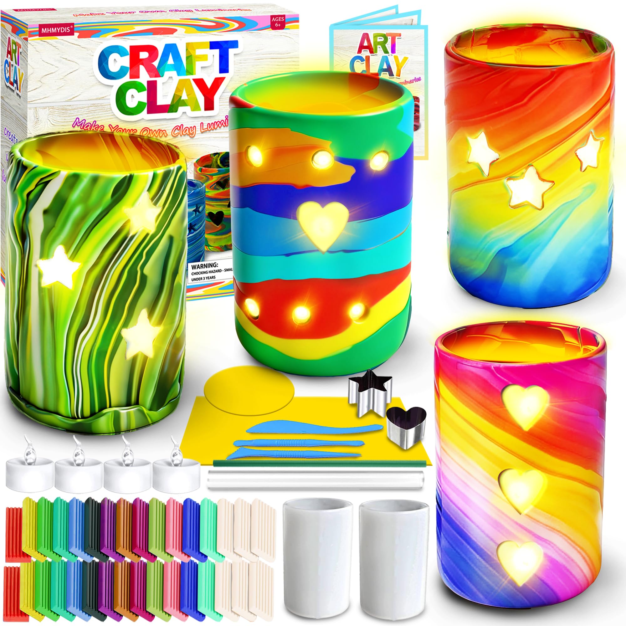 MHMYDIS Make Your Own Clay Luminaries Kit