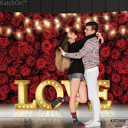 Miniatura 6 de KatchOn, Cartel de amor para el día de San Valentín, extragrande, 84 x 60 pulgadas, bonitos vasos de San Valentín, 6 diseños, paquete de 12, fondos