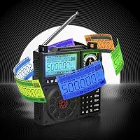 Radio portabil cu unde scurte Raddy RF919, recepție SSB AM FM VHF UHF AIR CB, tuner de antenă, 3 conectori de antenă, baterie de 5000 mAh, mufă pentru căști 7