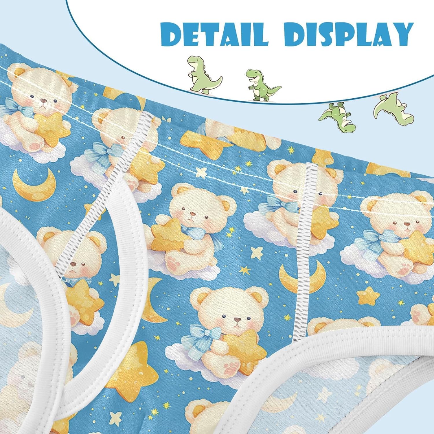 visesunny Boys Training Underwear Blue Bow Star Bear Breathe Cotton Potty Briefs Size 2T-8Y for Toddler