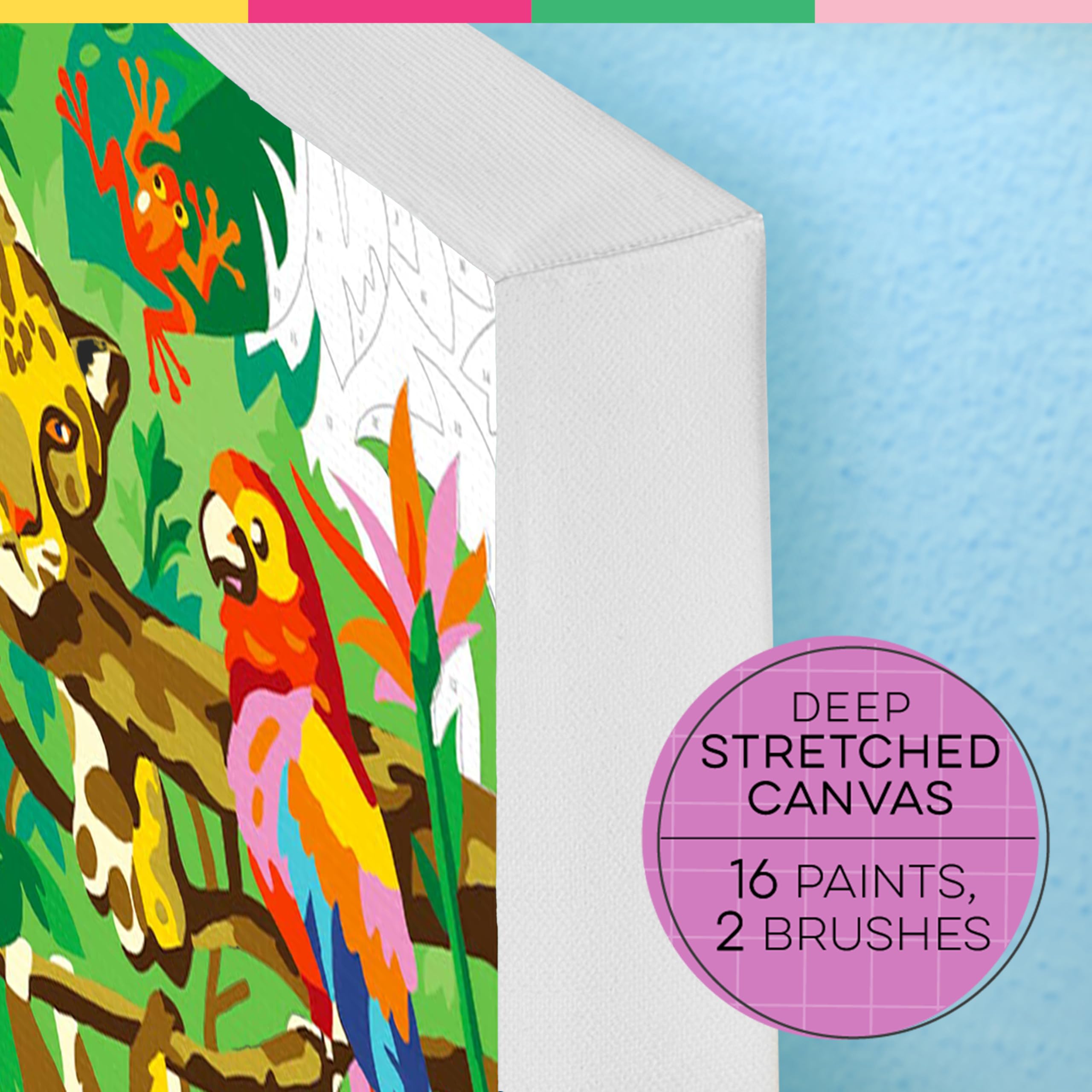 heartandartsページ Amazon.com: Bright Stripes iHeartArt Paint by Number Kit for Kids