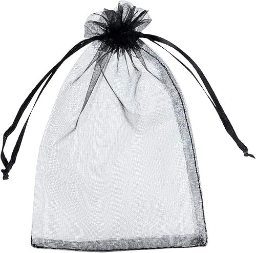 Volanic 100 bolsas de organza transparente de 4 x 6 pulgadas, bolsa de regalo para joyas, fiestas, regalos de boda