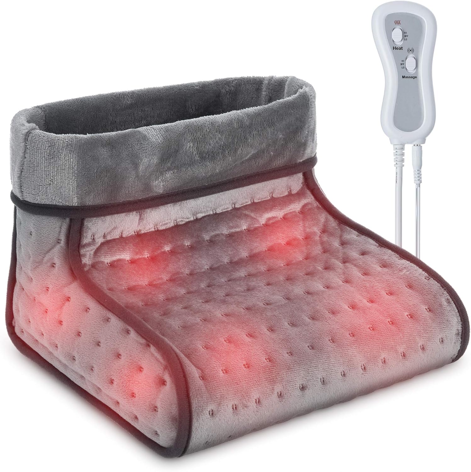FiNeWaY Electric 2 in 1 Heated Foot Massager & Warmer Handheld