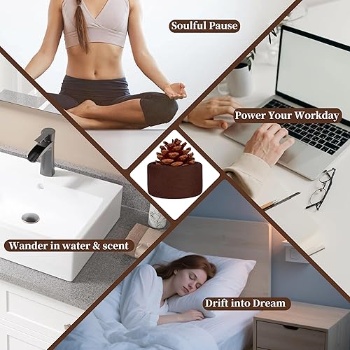 Miniatura 6 de Difusor pasivo de piña Paquete de 2 difusores de aceite esencial de materiales naturales, necesarios para espacios pequeños, aromaterapia para