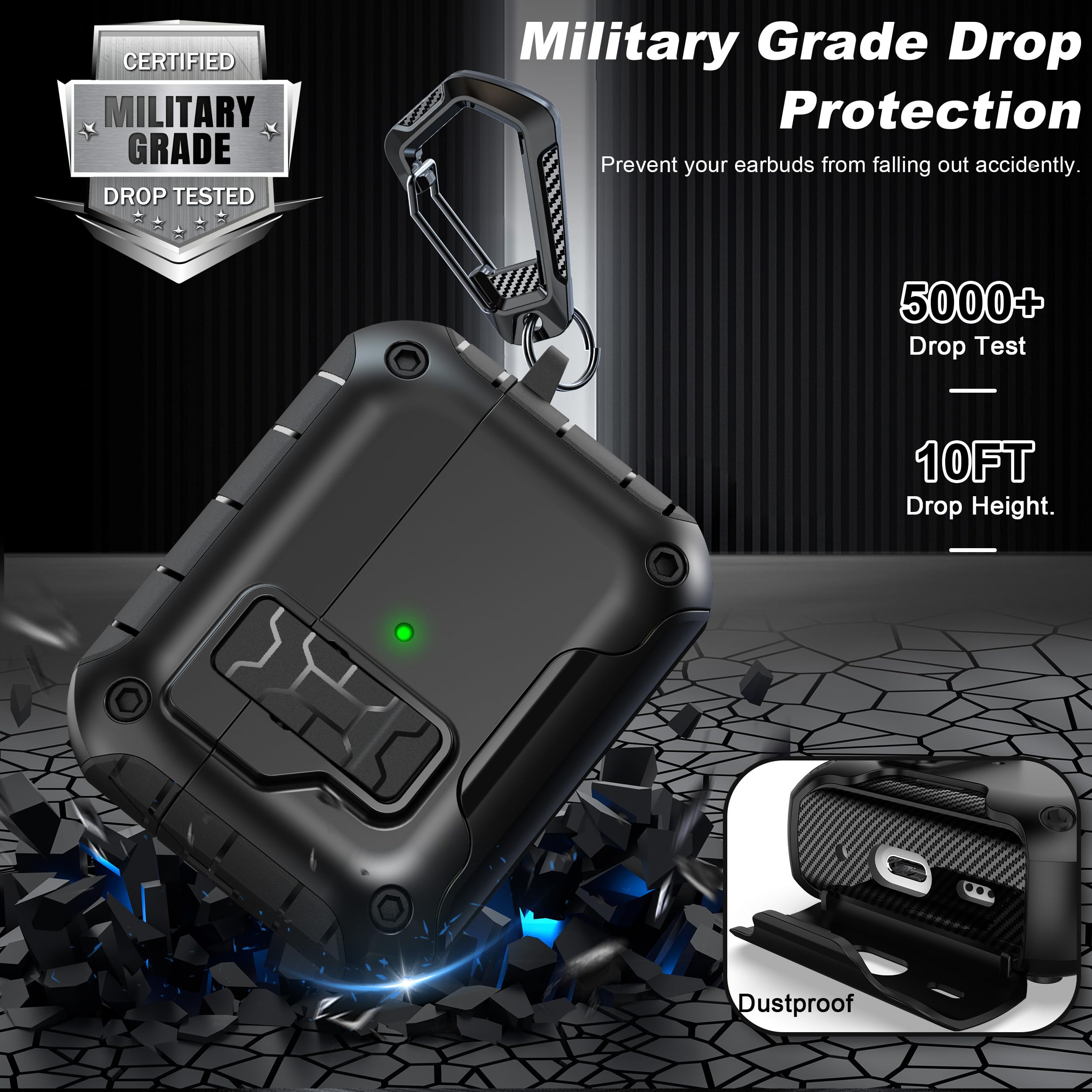 Amazon | MHYALUDO AirPods Pro 第3世代ケース対応、磁気式スクラッチ