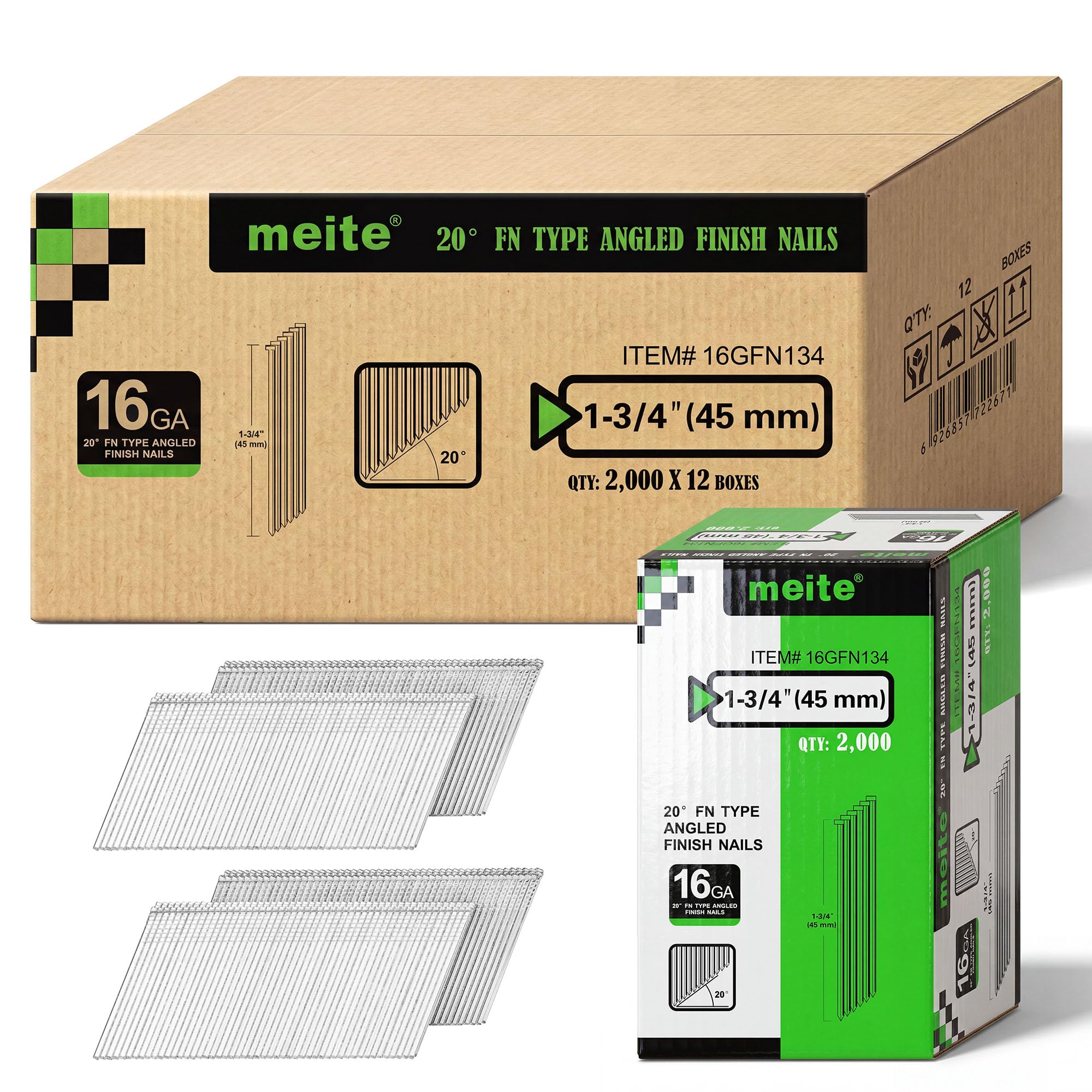 Meite 2 Inch Finish Nails - 2000 PCS -24 Meite 2 Inch Finish Nails - 2000 PCS -24
