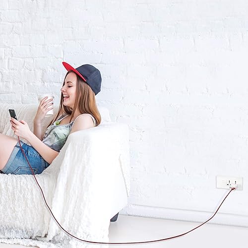 Miniatura 4 de Cable USB tipo C de 15 pies con carga rápida de 3 A, cable de carga USB C trenzado de nailon ultra largo y extremadamente duradero para Galaxy