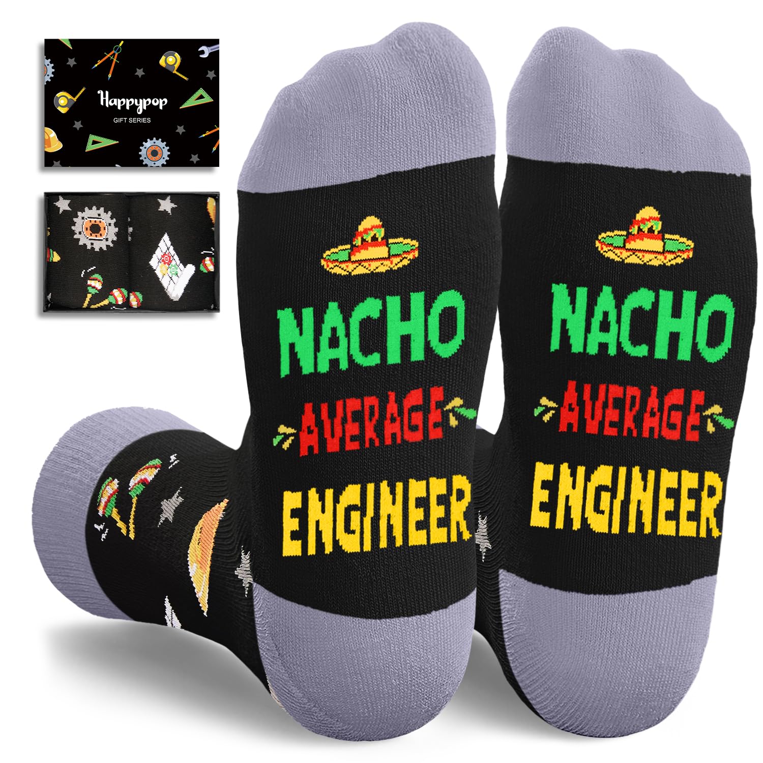 HAPPYPOP Gifts for Coach Boss Cop - Artist Lawyer Police Firefighter Socks for Men Women